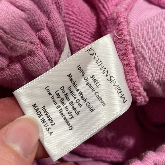 Jonathan Simkhai Niya Organic Terry Drawstring Track Pants in Orchid - Picture 8 of 10